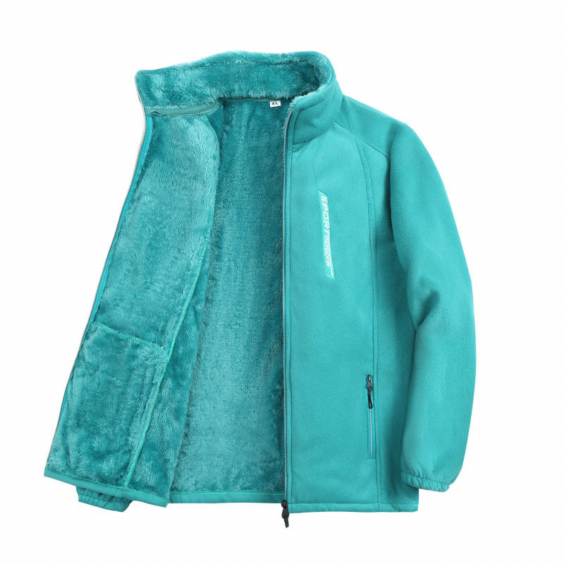 Polar Fleece Jacket Women's Outdoor Sports And Casual Cardigan Woman Cotton Dress Top