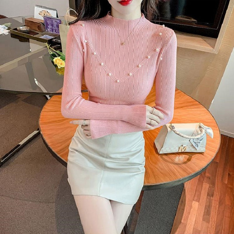 Slim Bottoming Shirt Women's Tight High Sense
