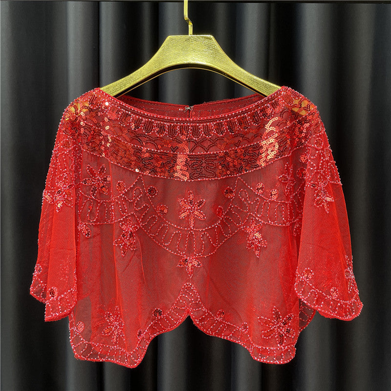 See-through Sequined Small Coat Small Waistcoat