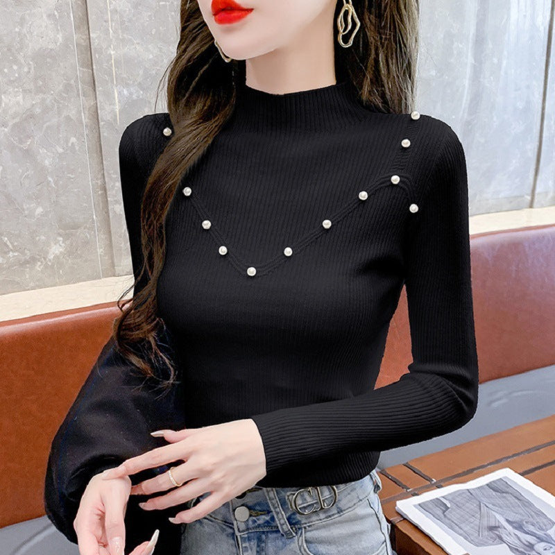 Slim Bottoming Shirt Women's Tight High Sense