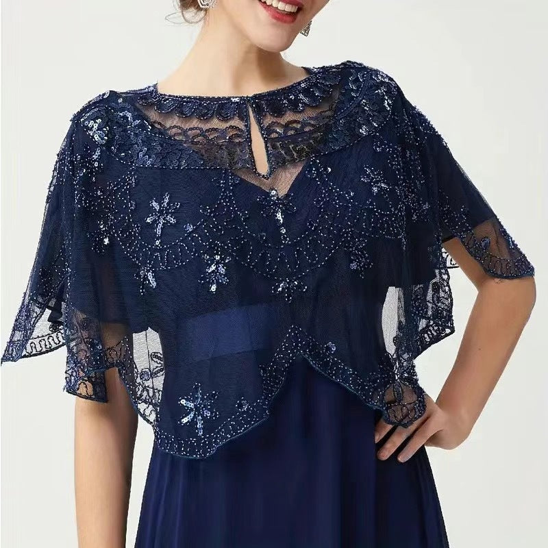 See-through Sequined Small Coat Small Waistcoat