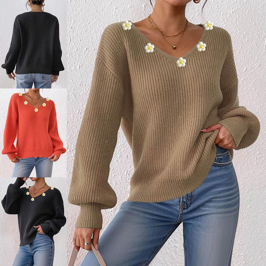 European And American Women's Clothing Idle Style Delicate Pullover