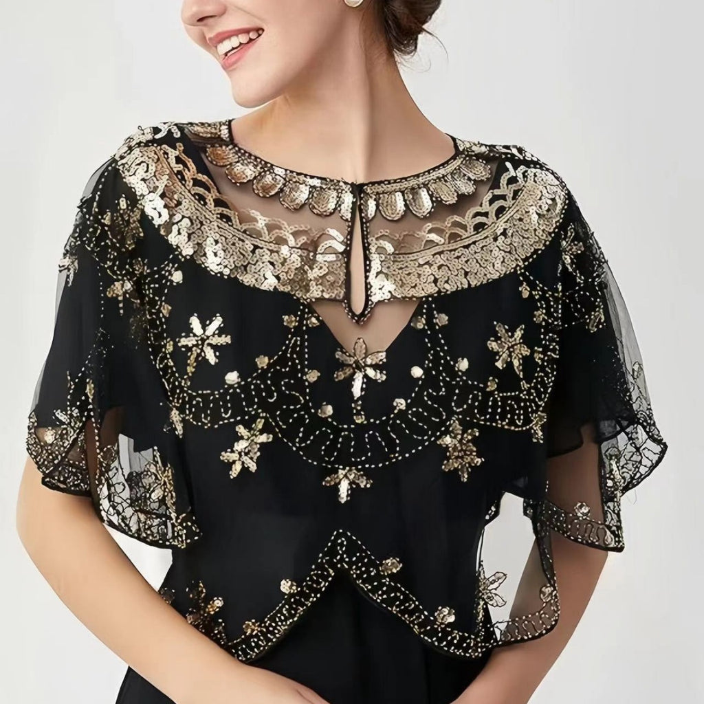 See-through Sequined Small Coat Small Waistcoat